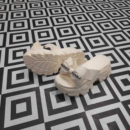 Beige Platform Sandals - Maha fashions -  Women Footwear