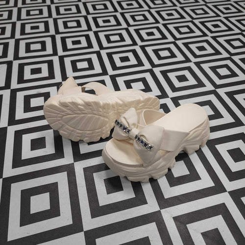 Beige Platform Sandals - Maha fashions -  Women Footwear