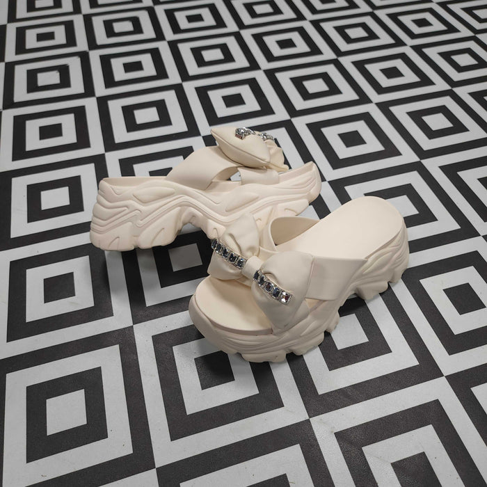 Beige Platform Sandals - Maha fashions -  Women Footwear