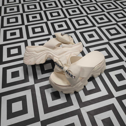 Beige Platform Sandals - Maha fashions -  Women Footwear