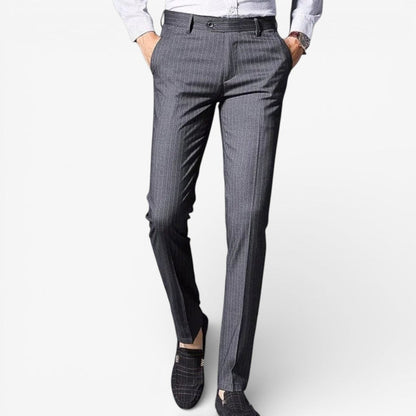 Belgian striped business pants - AntoniosClothing - 28W / XS / 44 EUR