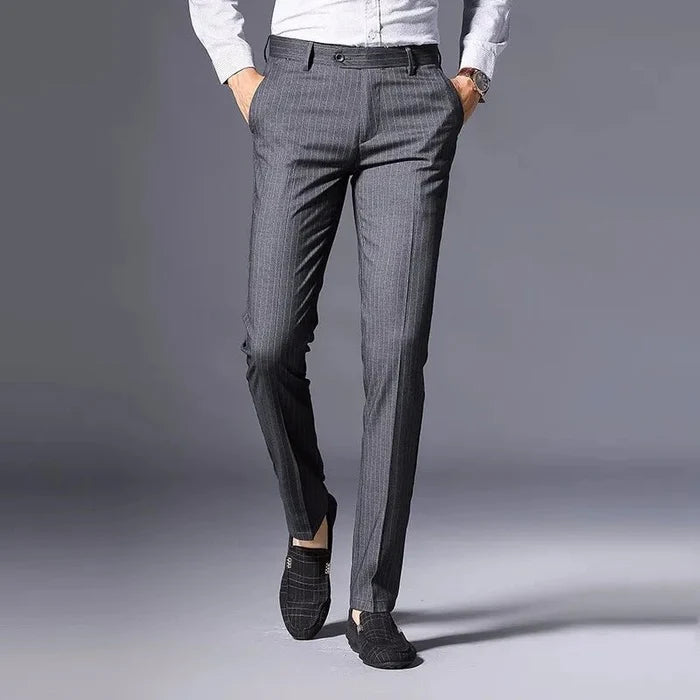 Belgian striped business pants - AntoniosClothing - 30W / S / 46 EUR