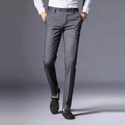 Belgian striped business pants - AntoniosClothing - 30W / S / 46 EUR