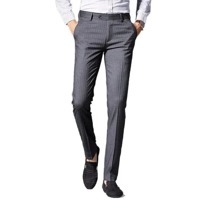 Belgian striped business pants - AntoniosClothing - 30W / S / 46 EUR