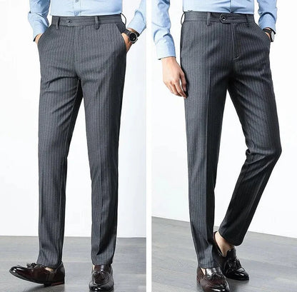 Belgian striped business pants - AntoniosClothing - 30W / S / 46 EUR