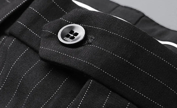 Belgian striped business pants - AntoniosClothing - 30W / S / 46 EUR