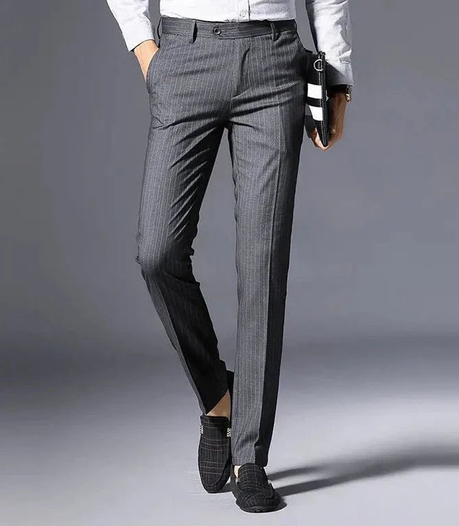 Belgian striped business pants - AntoniosClothing - 30W / S / 46 EUR