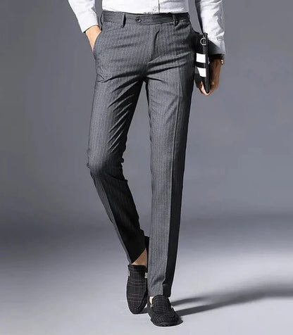 Belgian striped business pants - AntoniosClothing - 30W / S / 46 EUR
