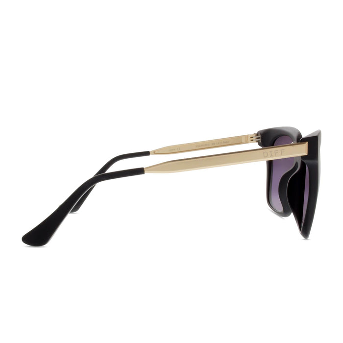 UGC - diff eyewear bella matte black frame with pink mirror polarized lenses sunglasses side view