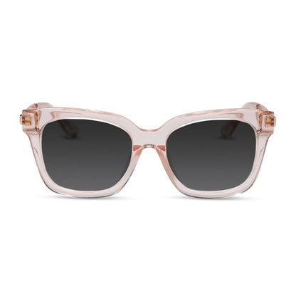 prescription sunglasses - BELLA XS - BLUSH CRYSTAL + CLEAR prescription in polarized lens front