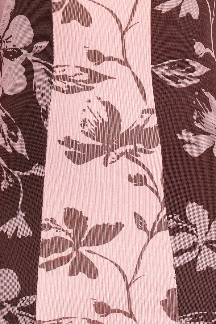 Petal and Pup USA DRESSES Bellatrix Spliced Maxi Dress - Pink Brown Floral
