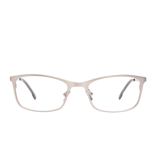 BERNIE - BRUSHED SILVER + GLASSES