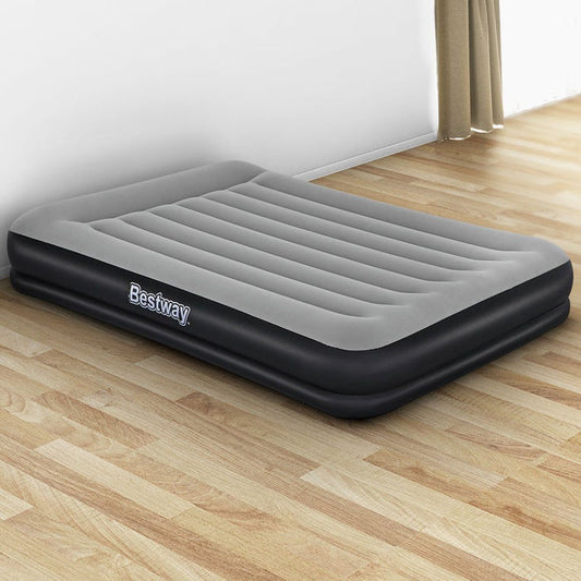 Bestway Air Bed Beds Mattress Premium Inflatable Built-in Pump Queen Size -Home Living Store - -