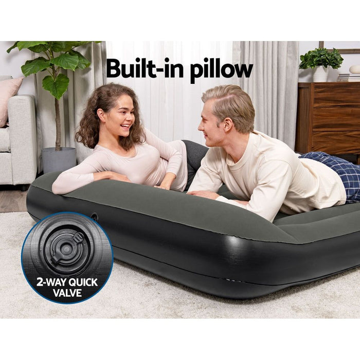 Bestway Air Mattress Queen Inflatable Bed 30cm Airbed Grey -Home Living Store - -