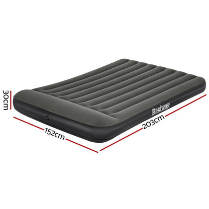 Bestway Air Mattress Queen Inflatable Bed 30cm Airbed Grey -Home Living Store - -