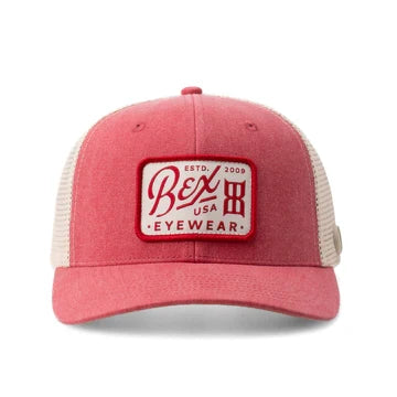BEX Wyatt Curved Bill Classic Hat in Cranberry/Beige
