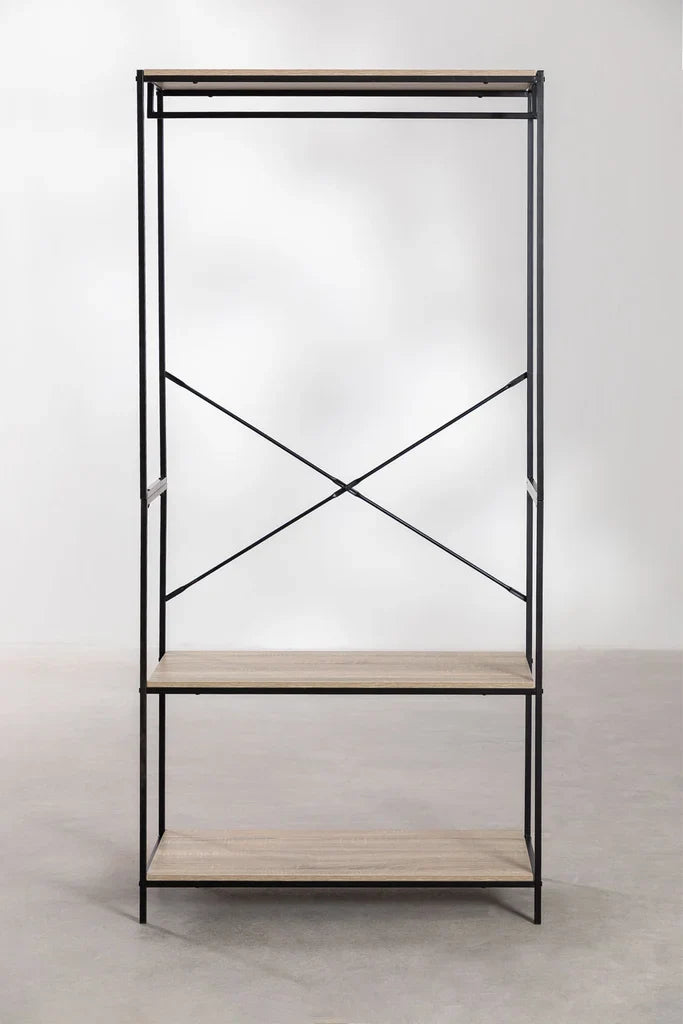 BEXTER WOOD AND STEEL COAT RACK