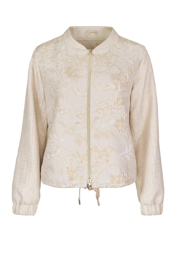 Front view of Bianca 74032 Rachel Textured Jacket Beige Mix by bianca, shop bianca collection at Dotique