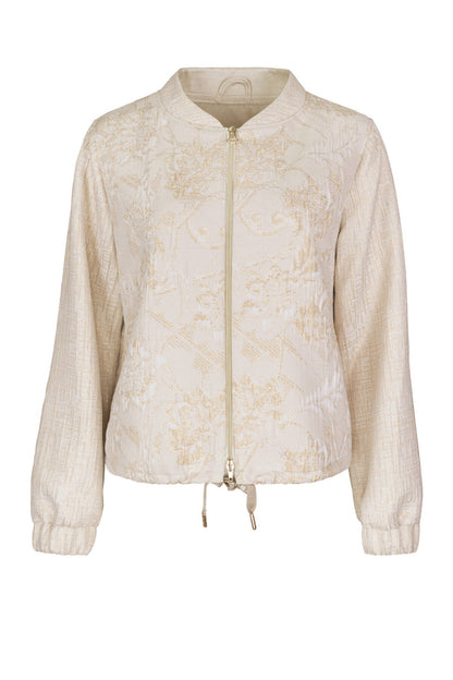 Front view of Bianca 74032 Rachel Textured Jacket Beige Mix by bianca, shop bianca collection at Dotique