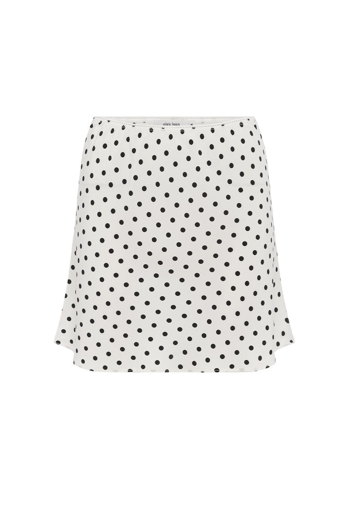 Bias Mini Skirt Pois Bianca Silk
