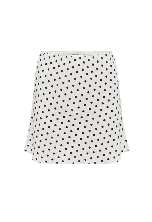 Bias Mini Skirt Pois Bianca Silk