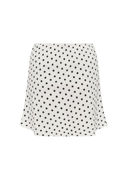 Bias Mini Skirt Pois Bianca Silk
