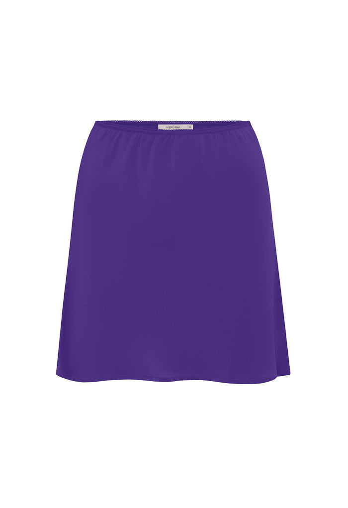 Bias Mini Skirt Viola Silk
