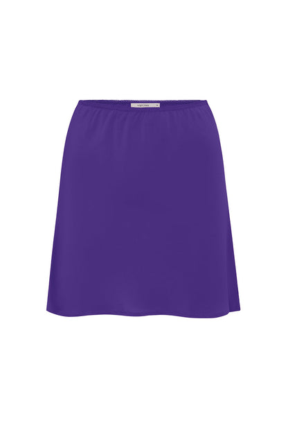 Bias Mini Skirt Viola Silk