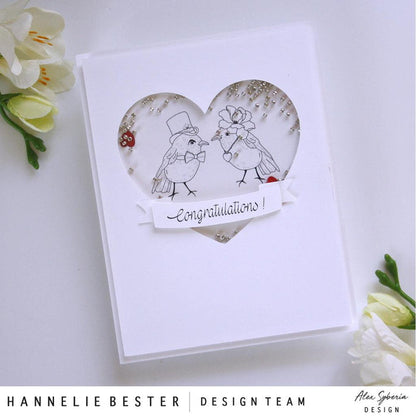 Bird Wedding Digital Stamp - alexsyberiadesigns