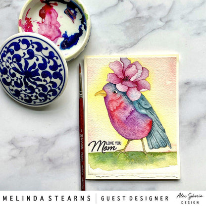 Bird Wedding Digital Stamp - alexsyberiadesigns