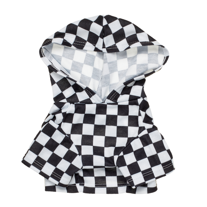 Black and White Check Hoodie