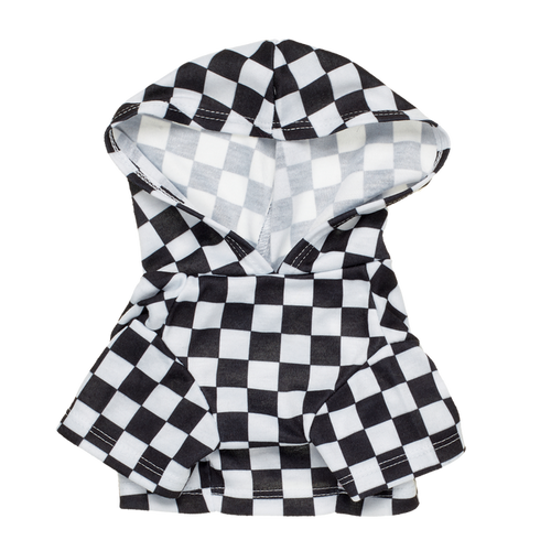 Black and White Check Hoodie