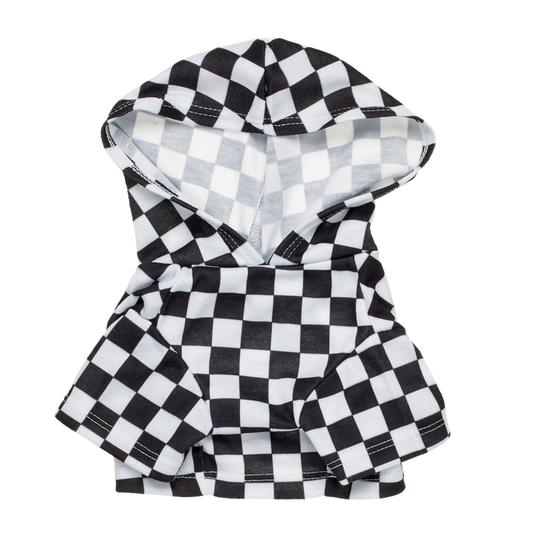 Black and White Check Hoodie