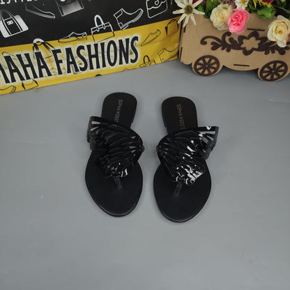 Black Butterfly Slippers - Maha fashions -  Women Footwear
