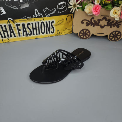 Black Butterfly Slippers - Maha fashions -  Women Footwear
