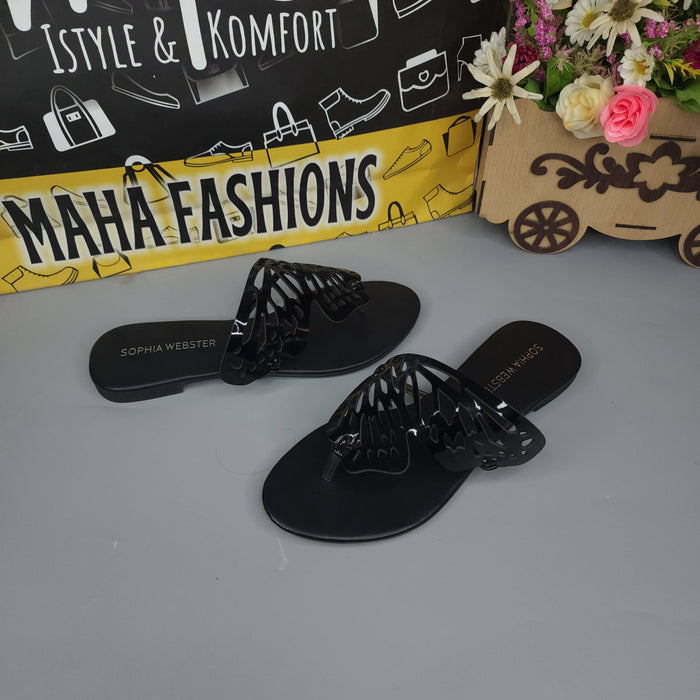 Black Butterfly Slippers - Maha fashions -  Women Footwear