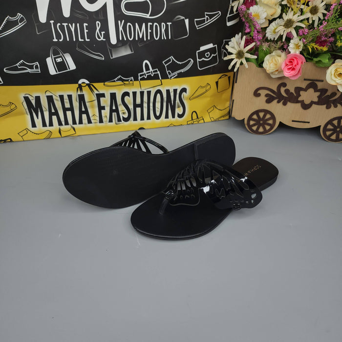Black Butterfly Slippers - Maha fashions -  Women Footwear