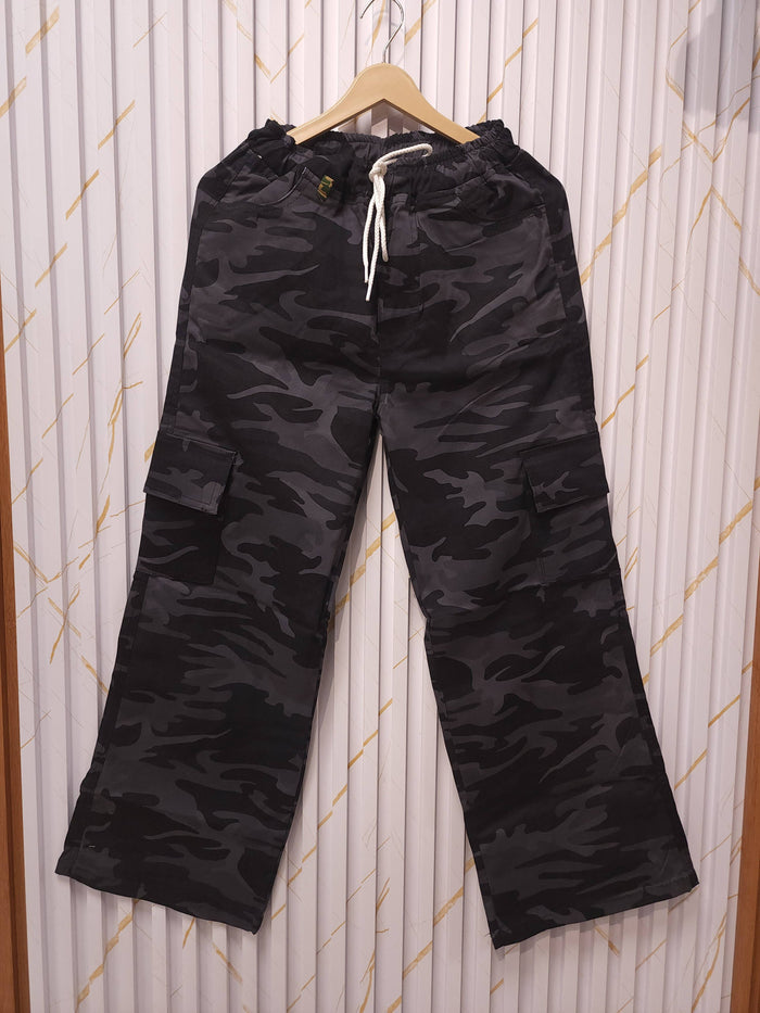 Black Camo Baggy Cargo