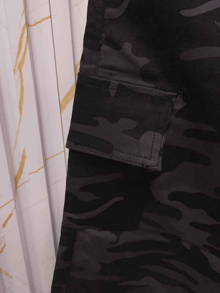 Black Camo Baggy Cargo