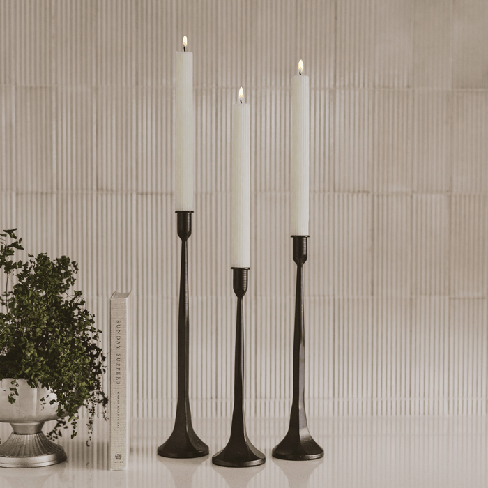 Black Cast Iron Taper Candle Holders [Online Only]