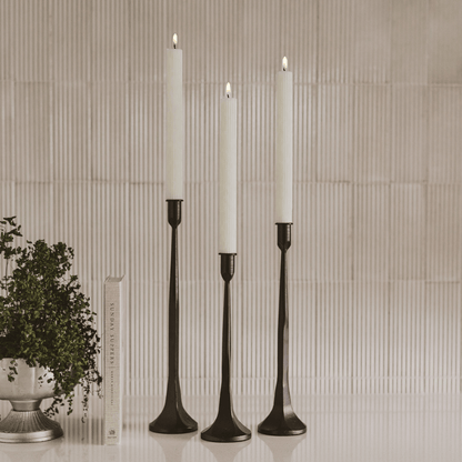 Black Cast Iron Taper Candle Holders [Online Only]