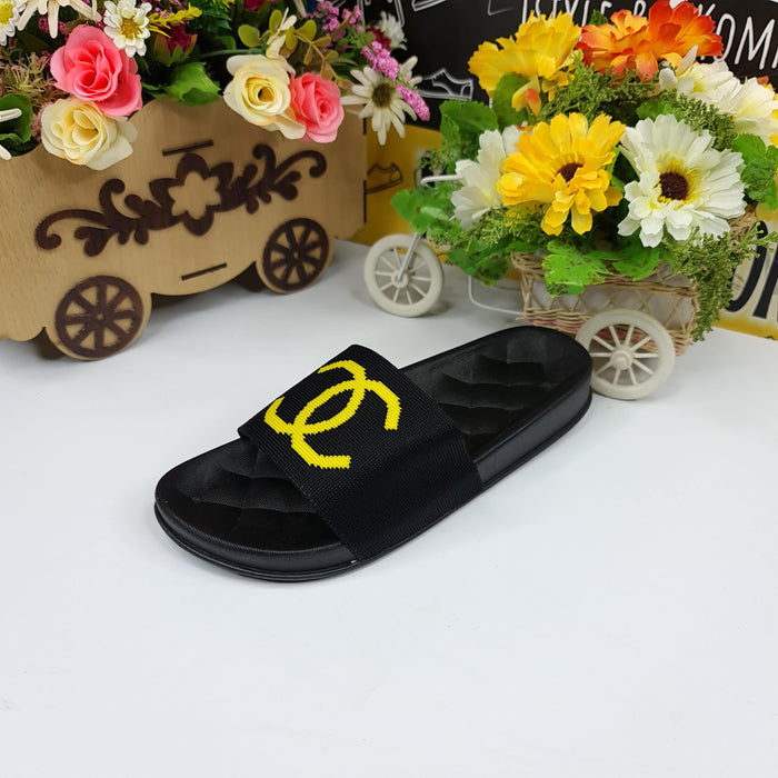 Black Casual Slides - Maha fashions -