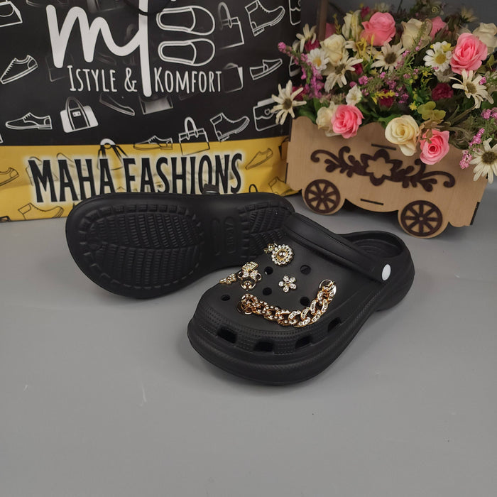 Black Casual Slipper Sandals - Maha fashions -  Women Footwear