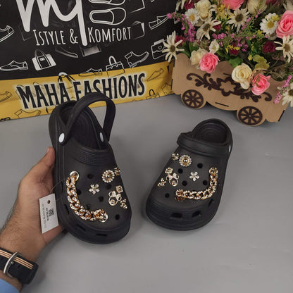 Black Casual Slipper Sandals - Maha fashions -  Women Footwear