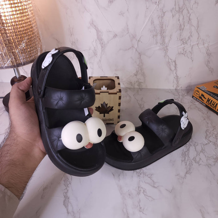 Black Combo Slides Sandals - Maha fashions -  Women Footwear