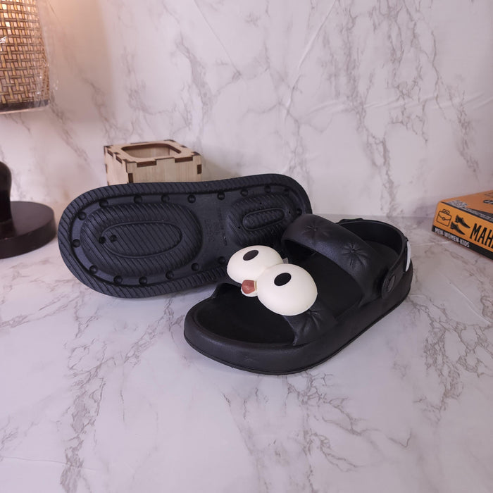 Black Combo Slides Sandals - Maha fashions -  Women Footwear
