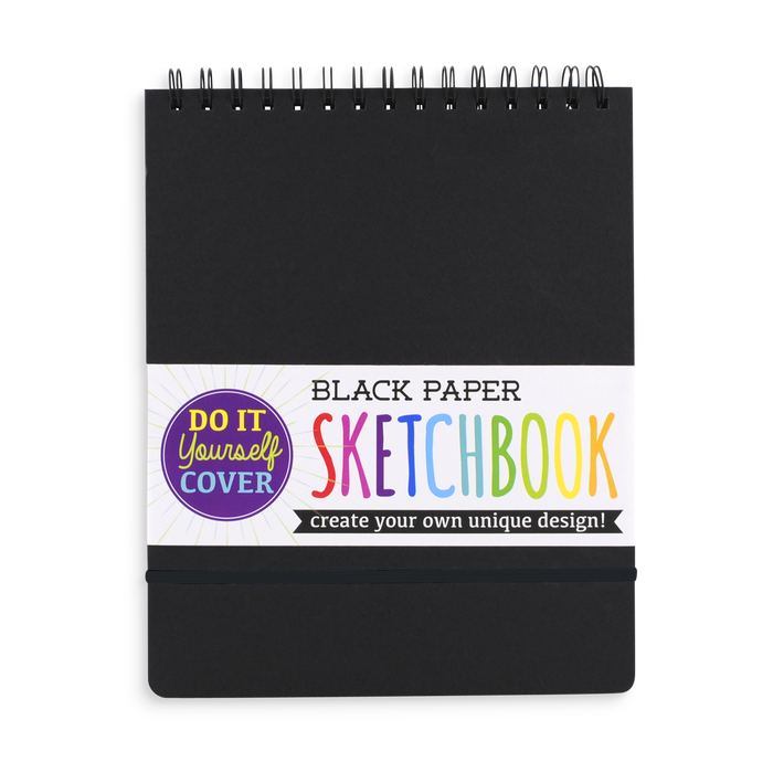 Large DIY cover sketchbook with black paper
