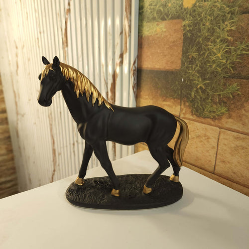 Black Horse Sculpture - Maha fashions -  Home Decor