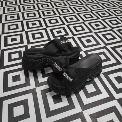 Black Platform Sandals - Maha fashions -  Women Footwear