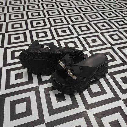 Black Platform Sandals - Maha fashions -  Women Footwear
